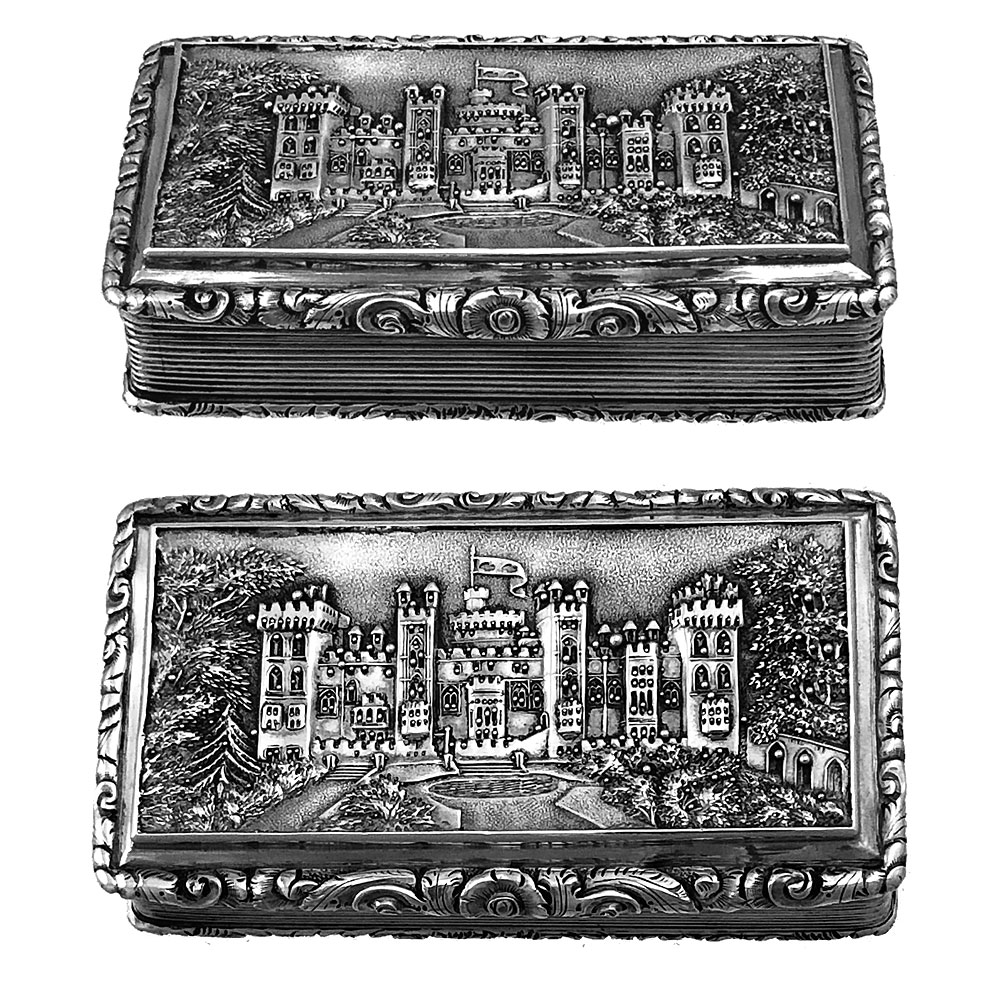 Victorian Silver  Castle Top Snuff Box 1842